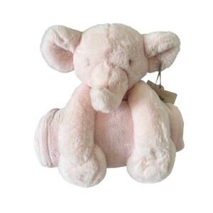 Cloud Island Baby Blanket Pink Elephant Plush Gift Set Newborn Baby Cute